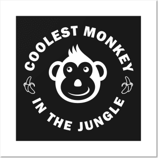 Coolest monkey in the jungle - Monkey face Posters and Art